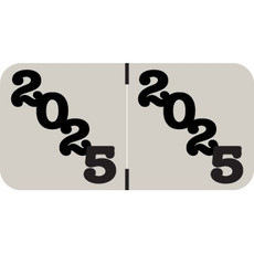 POS Year Labels, 2025, Gray, 3/4 H x 1 1/2 W (POYM-25)