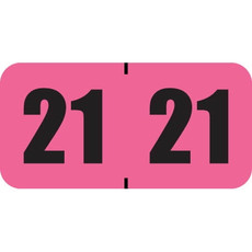 POS Year Labels, 2021, Pink, 3/4 x 1 1/2 (PRYM-21)