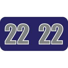 POS Year Labels, 2022, Dk Blue, 3/4 x 1 1/2 (PRYM-22)