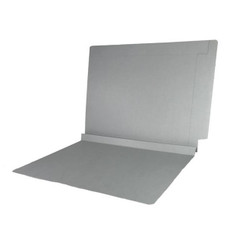 Colored End Tab Folders, 1-1/2 Expansion, Letter Size, Gray, 50/Bx