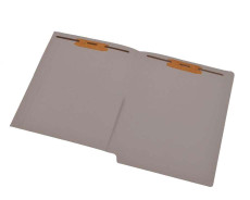 Medical Arts Press Compatible 11 pt. Colored End-Tab Pocket Folders; 2 Fasteners, Gray, 50/Box