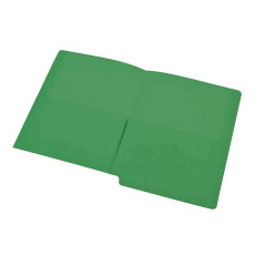 Green Folder 11pt End Tab 1/2 pockets inside front and back S-09279-GRN
