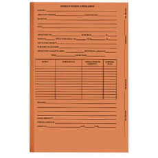 Foreign Patent Application Folder, Top Tab, Tri-Fold, Printed 2-Sides, Orange, 25/Box