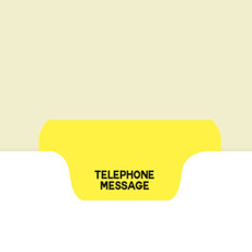 Chart Divider, Bottom Tab, Position 5, Lt. Yellow, Telephone Messages, Pack/100