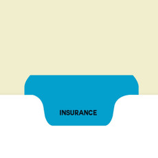 Chart Divider, Bottom Tab, Position 6, Blue, Insurance, Pack/100