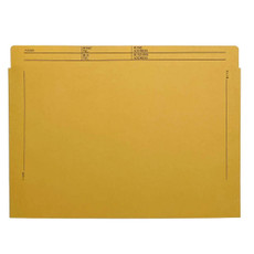Colored Border File Jackets, 11 3/4 x 8 3/4, Open Top, 28# Stock, Kraft, 100/Box (S-09656-KFT)
