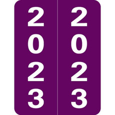 Smead Year Labels, 2023, Purple, 2 H x 1-1/2 W, 500/Roll