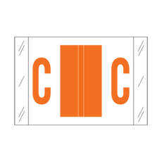 Tab Alpha Code Labels Letter C Dark Orange 14103