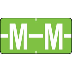 Tab Products Alphabetic Labels Letter M Light Green TBAV-M