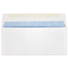 #10 Side Seam Regular Envelopes w/ Extended Flap (4-1/8 x 9-1/2) 24lb White, Blue Security Tint, 500/BX