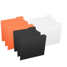 File Folders, Letter Size, Halloween Theme, 1/3-Cut Tab, 100/Box (S-30503-SPOOKY), Assorted