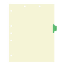 "X-Ray/EKG" - Side Tab Chart Dividers with Hole Punch - Position 4 - Light Green - Full Image