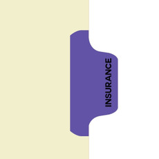 Insurance Dividers, Side Tab, Position 6, Purple Tab, 50/Box (I629) - Zoomed Image