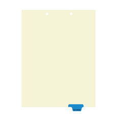 Pap Smear Chart Dividers, Bottom Tab, Position 7, Medium Blue Tab, 50/Box (I736) - Full Image