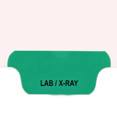 Chart Divider, Bottom Tab, Position 3, Medium Green, Lab/X-Ray, Blue, Pack/25 - Zoomed