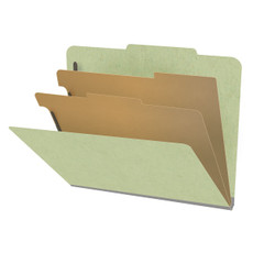 Pressboard Classification Folders, 2/5-Cut, Letter Size, 2" Expansion, 2 Dividers, 25-Point Pressboard, Peridot (DV-T42-26-3PER)