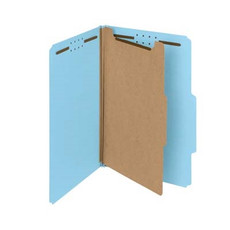 Smead 100% Recycled Pressboard Classification File Folder, Blue (18721)