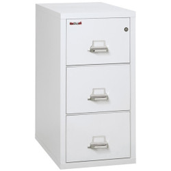 FireKing File Cabinet, 1-Hour Fire Rated, 3-Drawer, Legal Size, 31" Deep, Artic White