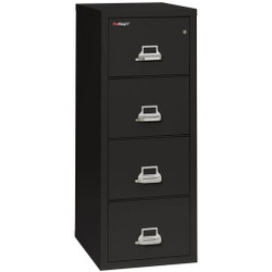 FireKing File Cabinet, 1-Hour Fire Resistant, 4-Drawer, Legal Size, 25" Deep, Black