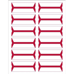 Acme Abgor Compatible Wrap-Around File Folder Labels, Red