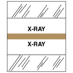 Medical Chart Index Tabs, X-RAY, Tan, 1/2 x 1-1/4, 100/Pk (54542)