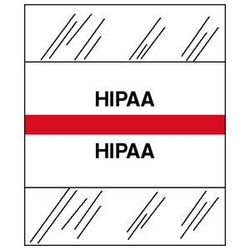 Medical Chart Index Tabs, HIPAA, Red, 1/2 x 1-1/4, 100/Pk (54546)