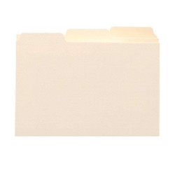 Smead Card Guide, Plain 1/3-Cut Tab (Blank), 8"W x 5"H, Manila (57030)