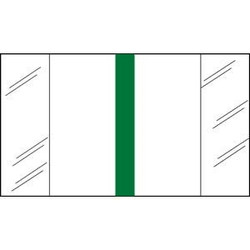 Write-On Index Tabs, Erasable, Green, 2 x 1/2, 120/Bx