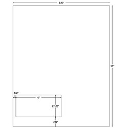 Integrated Labels, 1-UP, 4 x 2-1/2, 1500 Sheets/CS (59811)