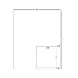 Integrated Labels, 1-UP, 4-1/8 x 4, 1500 Sheets/CS (59914)