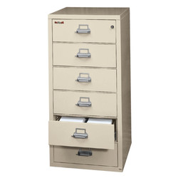 FireKing File Cabinet, 1-Hour Fire Protection,  6-Drawer, Small Document Size, 31" Deep