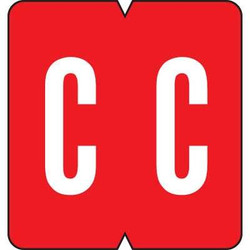 GBS/VRE Alpha Labels, 8848-Series, 1 5/16 H x 1 1/4 W, Letter C, Red, 200/Pack, 61323