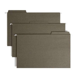 Smead 100% Recycled FasTab Hanging File Folder, Moss, 20/Box (64137)