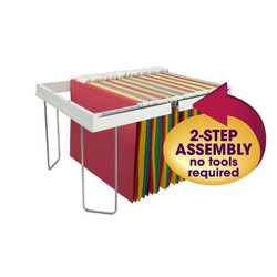 Smead Heavy-Duty Adjustable Hanging Folder Frame with Colored Files