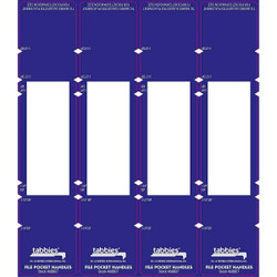File Pocket Handles 68807, 9-5/8 x 2, Dk Blue, 48/Pack