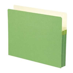Smead File Pocket Straight-Cut Tab 1-3/4" Exp Green (73216)