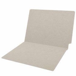 Colored End Tab File Folders, Letter Size, 11pt, 2-Ply, No Fastener, Gray, 100/Box (85C03SR102)