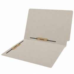 Colored Folders, End Tab, Letter Size, 3/4" Expansion, Fastener Positions 3 and 5, 11pt Gray, 50/Box
