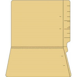 Colored End Tab File Folders, Letter Size, 14pt, 2-Ply, No Fastener, Buff, 50/Box (87C22SR102)