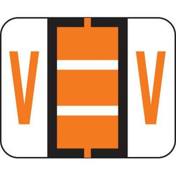 Tab Alphabetic Label Letter V Vinyl 500/Roll