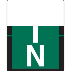 Tab Products Alpha Labels, 1307-Series, 1 H x 3/4 W, Letter N, Dk Green, 500/Roll (A1307-N-T3)