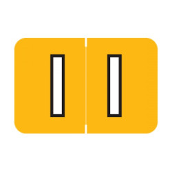 Barkley Alpha Labels, ACPM-Series, 1 H x 1 1/2 W, Letter I, Lt Orange, 500/Roll