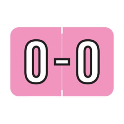 Barkley Alpha Labels, ACPM-Series, 1 H x 1 1/2 W, Letter O, Pink, 500/Roll
