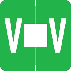 Barkley Alpha Labels Letter V Green ADPK-V