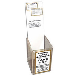 Animal Alert Card Display with Label and Placard