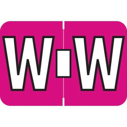 Amerifile ARAM-Series Label, Letter W