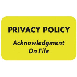 HIPAA Compliant Labels, Privacy Policy, 1-1/2 x 7/8, Fl. Chartreuse, 250/Roll (ARD3222)