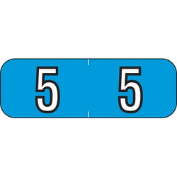 Barkley Numeric Labels, NBAM, 1 1/2 x 1/2, Number 5, Blue, 500/RL