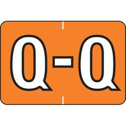 Barkley Alpha Labels Letter Q Orange BRAM-Q