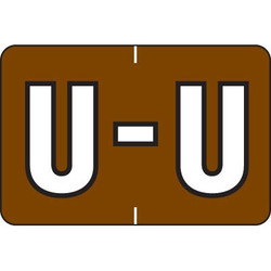 Barkley Alpha Labels Letter U Brown BRAM-U